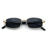 Luxury 90s Gangster Narrow Rectangle Jaguar Head Hinge Sunglasses
