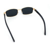 Luxury 90s Gangster Narrow Rectangle Jaguar Head Hinge Sunglasses