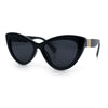 Womens Luxury Fashion Thick Plastic Oversized Cat Eye Sunglasses