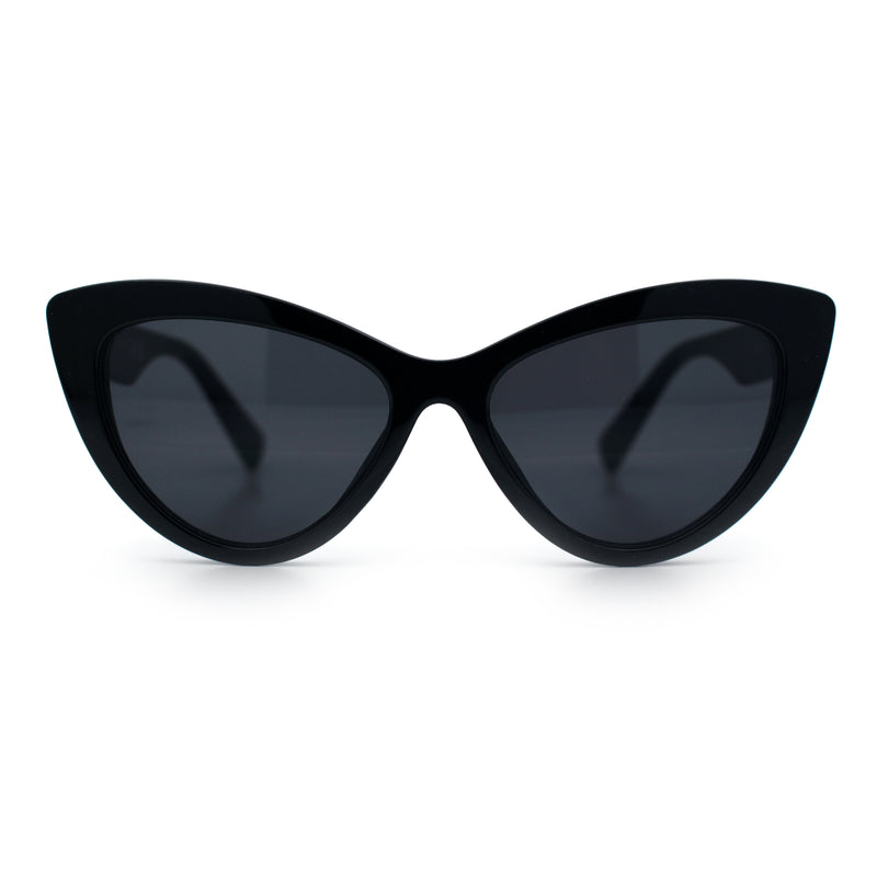 Womens Luxury Fashion Thick Plastic Oversized Cat Eye Sunglasses