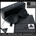 Womens Luxury Fashion Thick Plastic Oversized Cat Eye Sunglasses