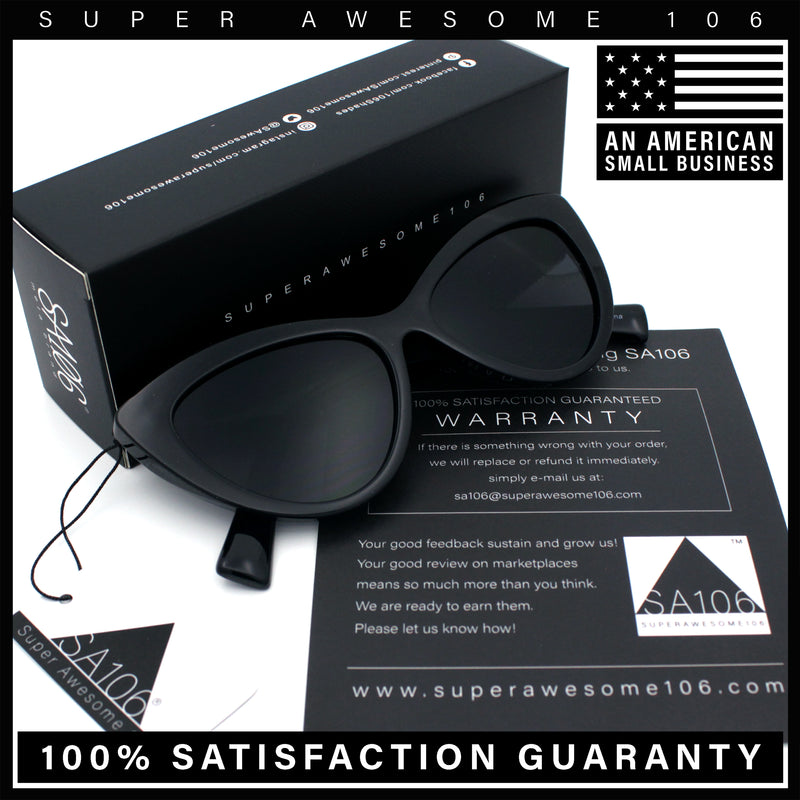 Womens Luxury Fashion Thick Plastic Oversized Cat Eye Sunglasses