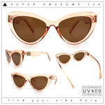 Womens Luxury Fashion Thick Plastic Oversized Cat Eye Sunglasses