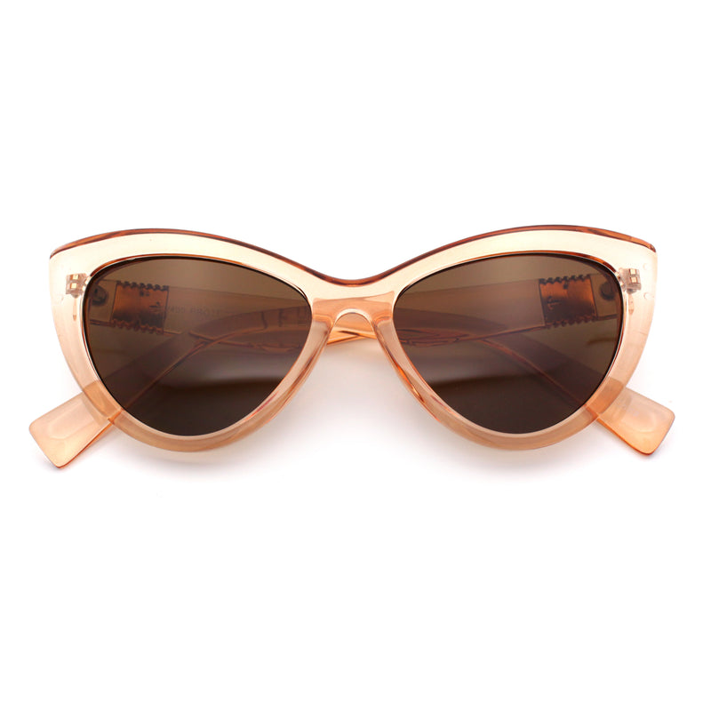 Womens Luxury Fashion Thick Plastic Oversized Cat Eye Sunglasses