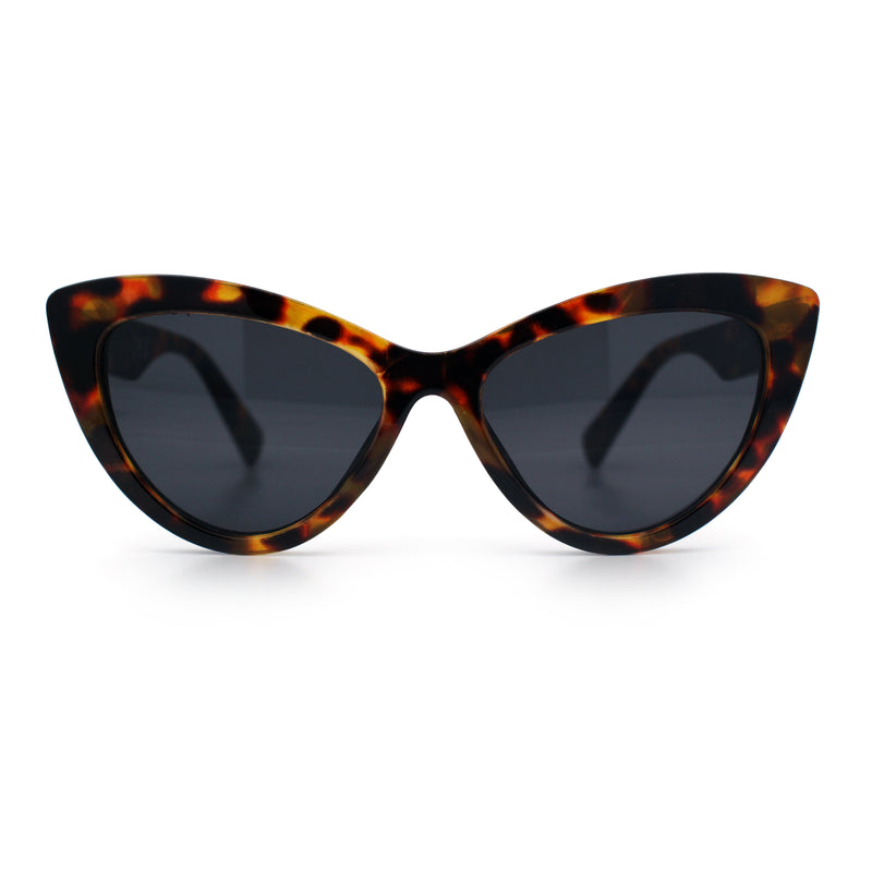Womens Luxury Fashion Thick Plastic Oversized Cat Eye Sunglasses