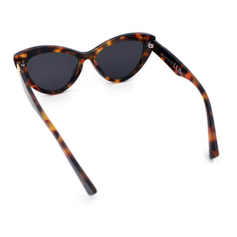 Womens Luxury Fashion Thick Plastic Oversized Cat Eye Sunglasses