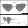 Luxury Gangster Rimless Cat Eye Jaguar Head Hinge Showy Sunglasses