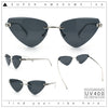 Luxury Gangster Rimless Cat Eye Jaguar Head Hinge Showy Sunglasses