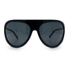 Super Oversized Wrap Around Curved Goggle Style Round Racer Sunglasses