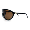 Super Oversized Wrap Around Curved Goggle Style Round Racer Sunglasses