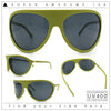 Super Oversized Wrap Around Curved Goggle Style Round Racer Sunglasses