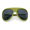 Super Oversized Wrap Around Curved Goggle Style Round Racer Sunglasses