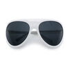 Super Oversized Wrap Around Curved Goggle Style Round Racer Sunglasses