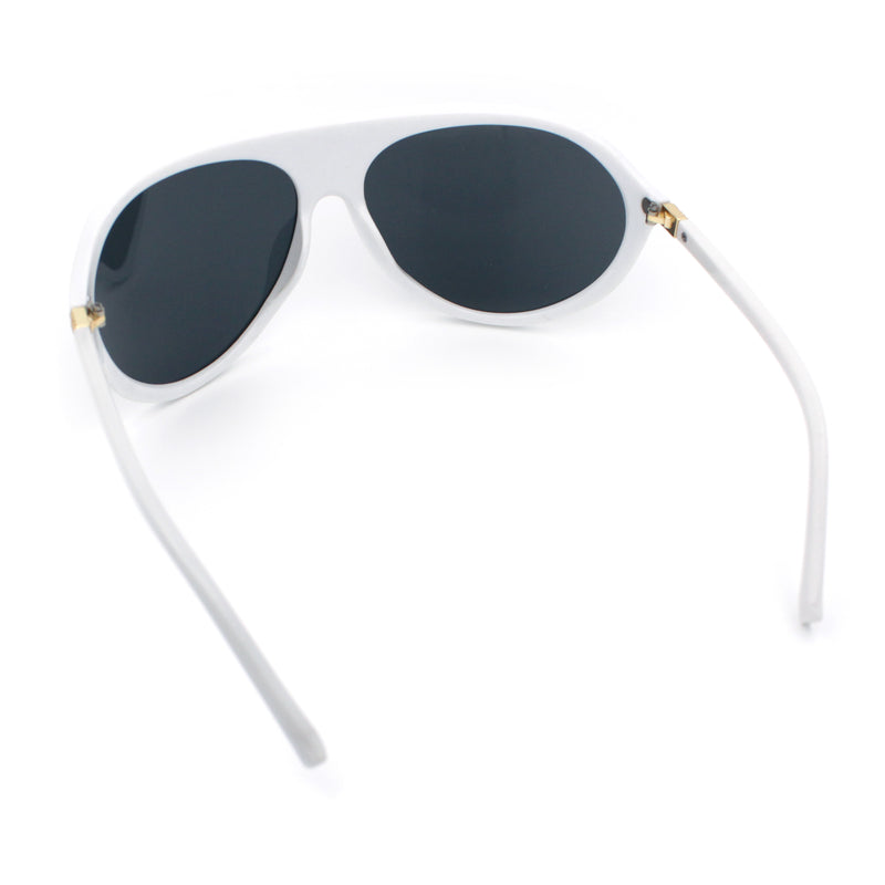 Super Oversized Wrap Around Curved Goggle Style Round Racer Sunglasses