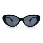 Womens Star Emblem Bling Luxury Diva Cat Eye Plastic Sunglasses