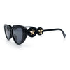 Womens Star Emblem Bling Luxury Diva Cat Eye Plastic Sunglasses