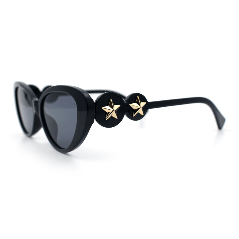 Womens Star Emblem Bling Luxury Diva Cat Eye Plastic Sunglasses