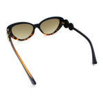 Womens Star Emblem Bling Luxury Diva Cat Eye Plastic Sunglasses