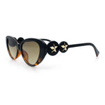 Womens Star Emblem Bling Luxury Diva Cat Eye Plastic Sunglasses