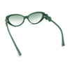 Womens Star Emblem Bling Luxury Diva Cat Eye Plastic Sunglasses