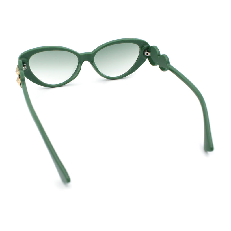 Womens Star Emblem Bling Luxury Diva Cat Eye Plastic Sunglasses