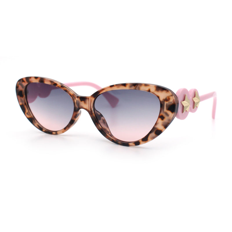 Womens Star Emblem Bling Luxury Diva Cat Eye Plastic Sunglasses