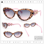 Womens Star Emblem Bling Luxury Diva Cat Eye Plastic Sunglasses