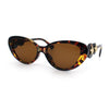 Womens Star Emblem Bling Luxury Diva Cat Eye Plastic Sunglasses