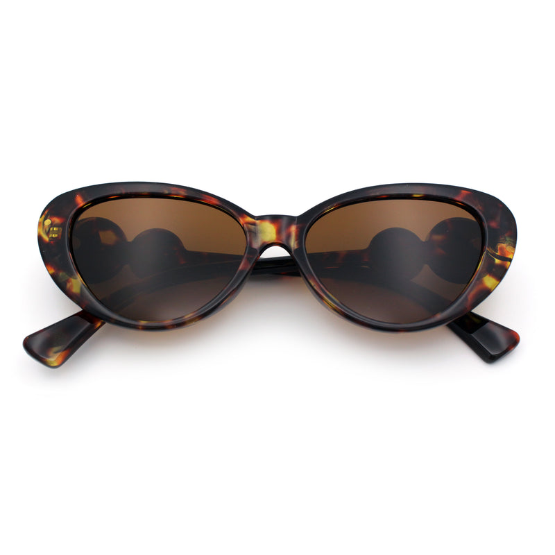 Womens Star Emblem Bling Luxury Diva Cat Eye Plastic Sunglasses