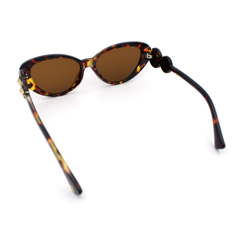 Womens Star Emblem Bling Luxury Diva Cat Eye Plastic Sunglasses