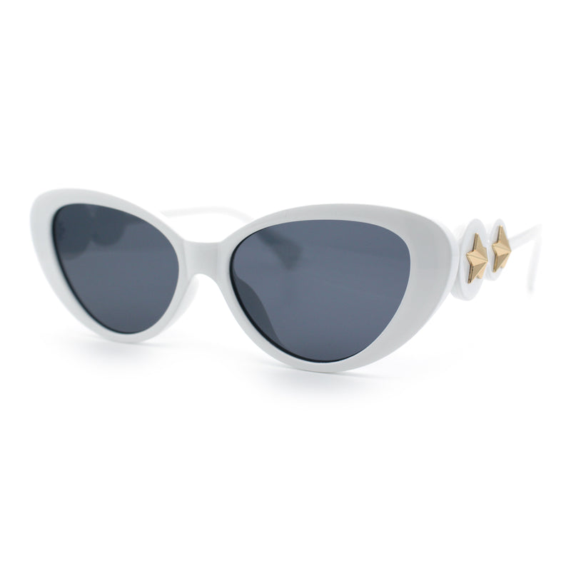 Womens Star Emblem Bling Luxury Diva Cat Eye Plastic Sunglasses