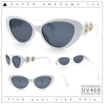 Womens Star Emblem Bling Luxury Diva Cat Eye Plastic Sunglasses