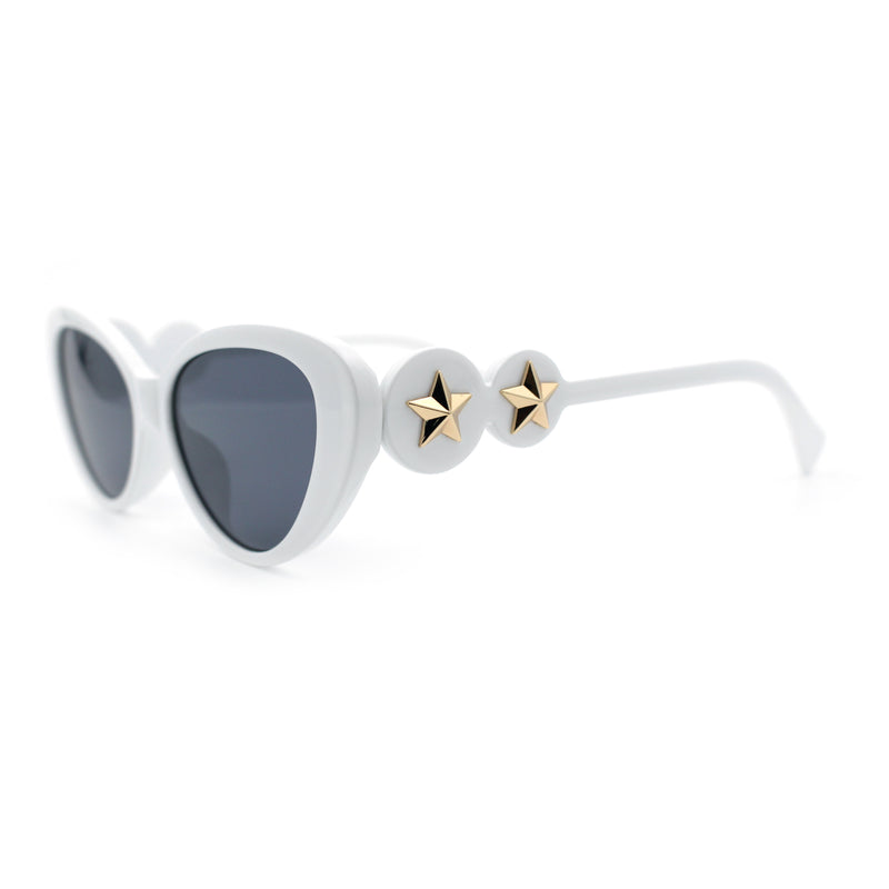 Womens Star Emblem Bling Luxury Diva Cat Eye Plastic Sunglasses