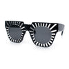 Womens Art Nouveau Deco Thick Plastic Horn Rectangle Sunglasses