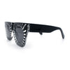 Womens Art Nouveau Deco Thick Plastic Horn Rectangle Sunglasses