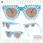 Womens Art Nouveau Deco Thick Plastic Horn Rectangle Sunglasses