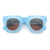 Womens Art Nouveau Deco Thick Plastic Horn Rectangle Sunglasses