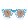 Womens Art Nouveau Deco Thick Plastic Horn Rectangle Sunglasses
