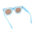 Womens Art Nouveau Deco Thick Plastic Horn Rectangle Sunglasses