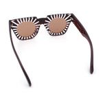 Womens Art Nouveau Deco Thick Plastic Horn Rectangle Sunglasses