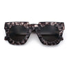 Womens Art Nouveau Deco Thick Plastic Horn Rectangle Sunglasses