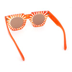 Womens Art Nouveau Deco Thick Plastic Horn Rectangle Sunglasses