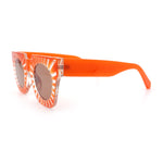 Womens Art Nouveau Deco Thick Plastic Horn Rectangle Sunglasses