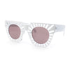 Womens Art Nouveau Deco Thick Plastic Horn Rectangle Sunglasses