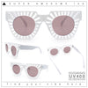 Womens Art Nouveau Deco Thick Plastic Horn Rectangle Sunglasses