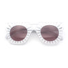 Womens Art Nouveau Deco Thick Plastic Horn Rectangle Sunglasses