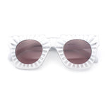 Womens Art Nouveau Deco Thick Plastic Horn Rectangle Sunglasses