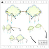 Womens Rimless Rhinestone Cloud Shape Raindrop Tassel Sunglasses