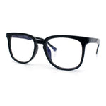 Nerdy Thin Keyhole Horn Rim Plastic Hipster Blue Light Filter Computer Glasses