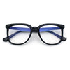 Nerdy Thin Keyhole Horn Rim Plastic Hipster Blue Light Filter Computer Glasses